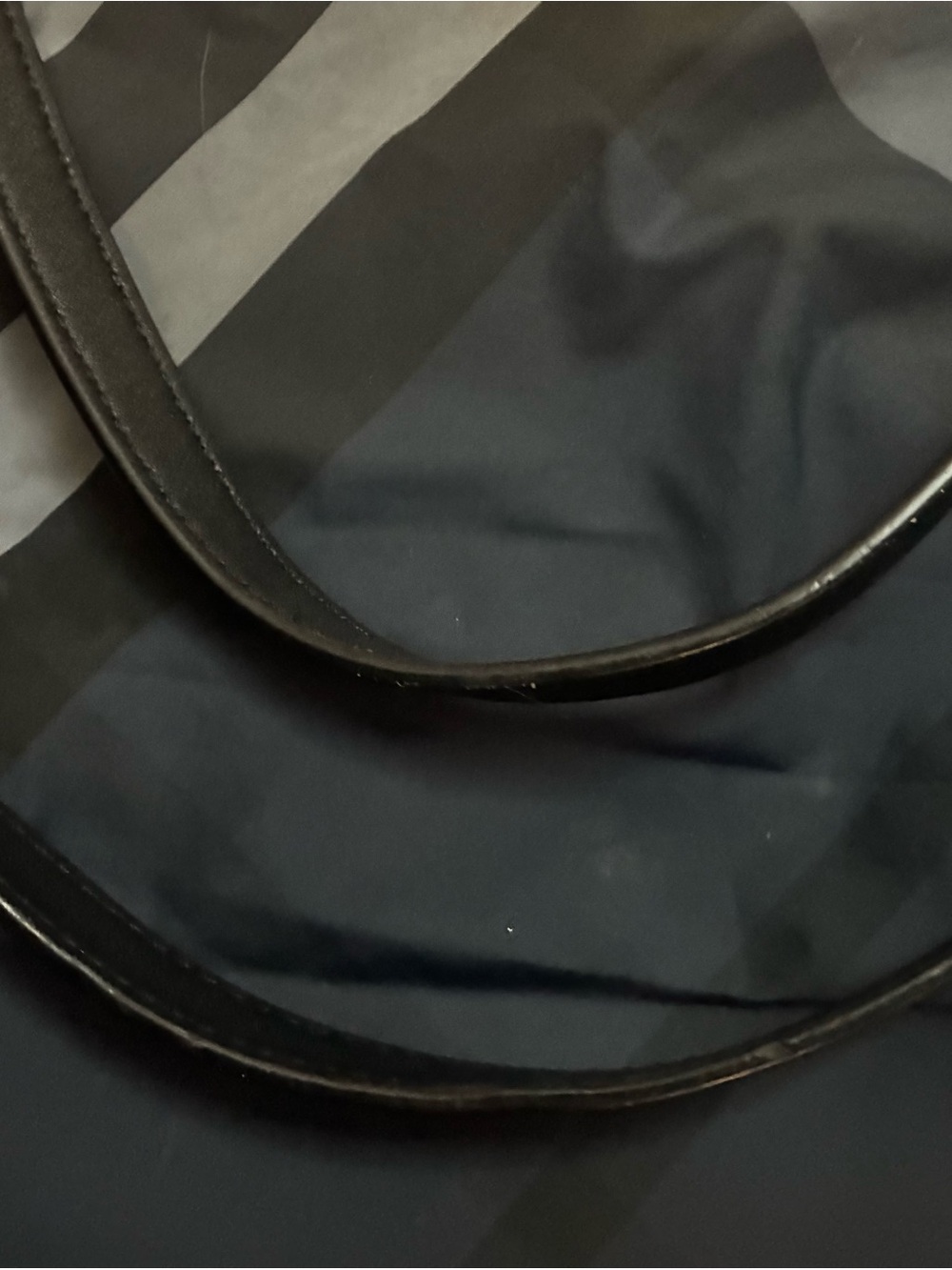 Authentic Burberry Buckleigh Tote Vintage Supernova Check Black Gray Nylon Purse - Picture 6 of 9